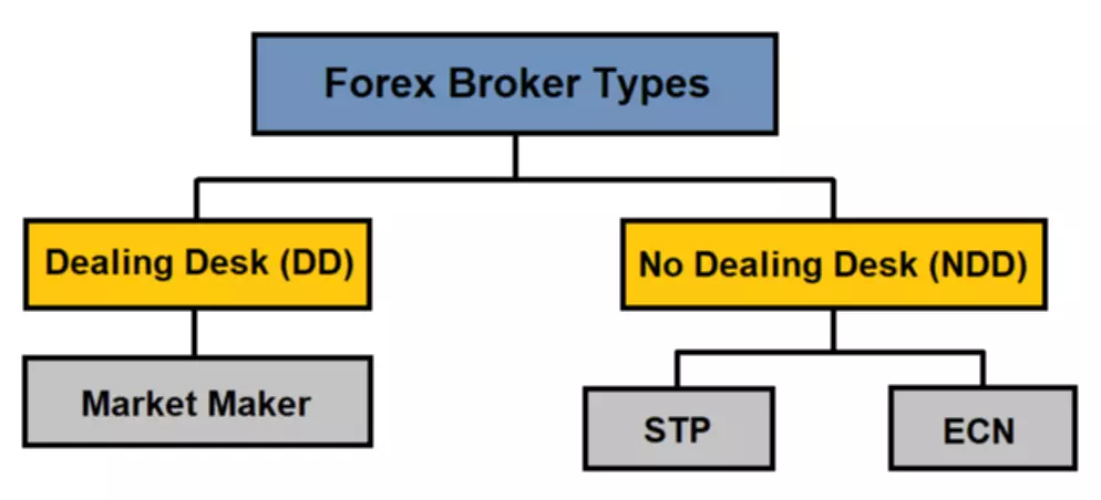 4 types of Forex Brokers and some of their differences